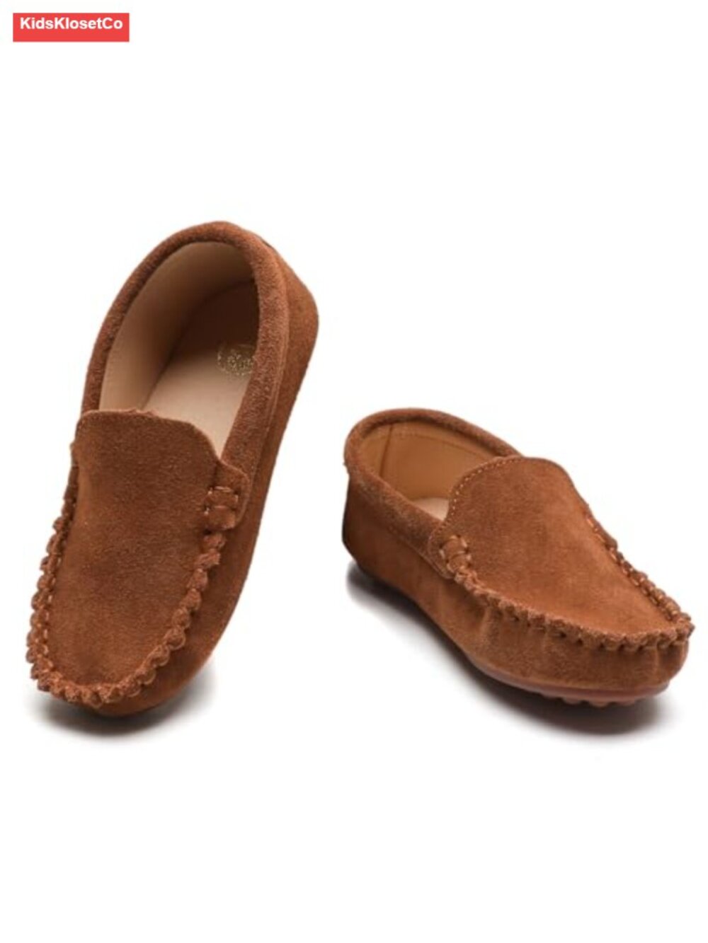 Toddler Kids Suede Leather Slip On Loafers Dress Shoes Wedding Oxford Casual